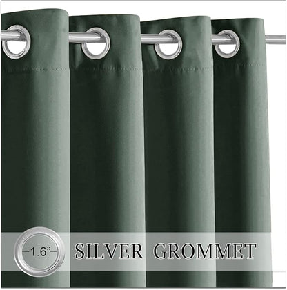 RYB HOME Outdoor Curtains 2 Panels, Waterproof Windproof Blackout Curtains - Image 4
