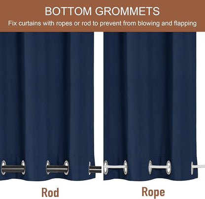 RYB HOME 2 Panels Outdoor Curtains - Image 3