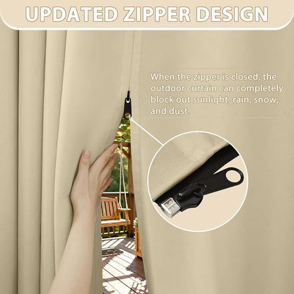 HDCAXKJ Waterproof Outdoor Curtains - Image 2
