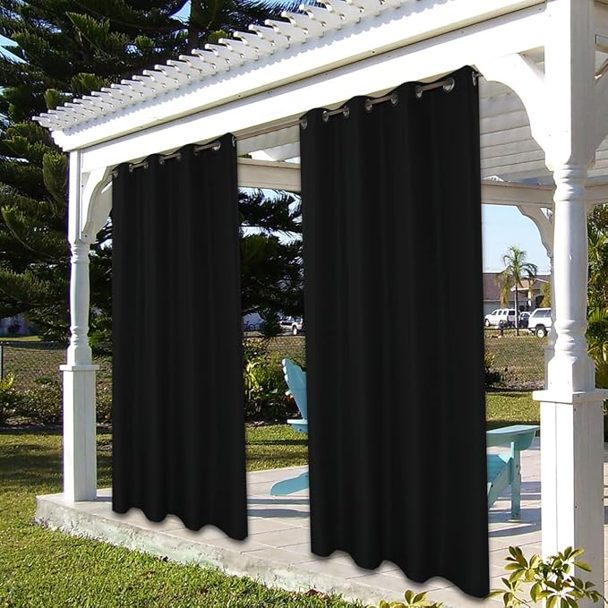 BONZER Outdoor Curtains for Patio Water Resistant | Heavy Thick Privacy Light - Image 7