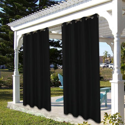 BONZER Outdoor Curtains for Patio Water Resistant | Heavy Privacy Light - Image 7