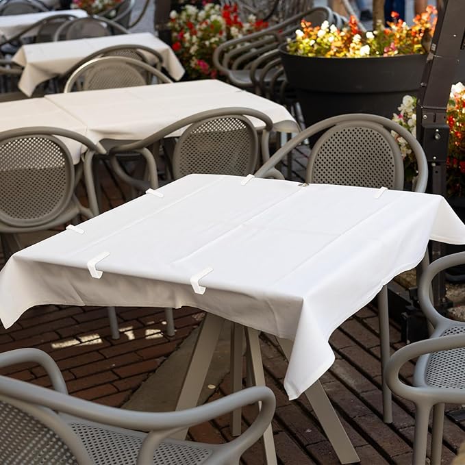 uxcell 16 Pack Plastic Tablecloth Clips, Table Cloth Cover Clamps Windproof Holder Clips 2.17" x 1.69" for Home Party Picnic Wedding Camping Dining Tables, Clear