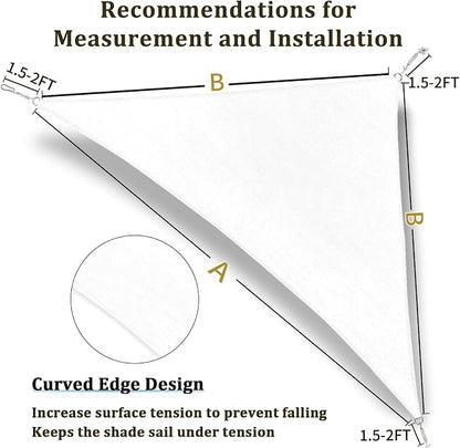 Shade&Beyond Custom Sun Shade Sail 13'x13'x13' Triangle Sun Sail Shades Patio - Image 5