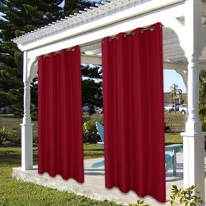 BONZER Outdoor Curtains for Patio Water Resistant | Heavy Privacy Light - Image 7