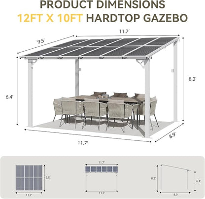 Aoxun 12’x10’ Gazebo for Patio, Gazebo Pergola - Image 2