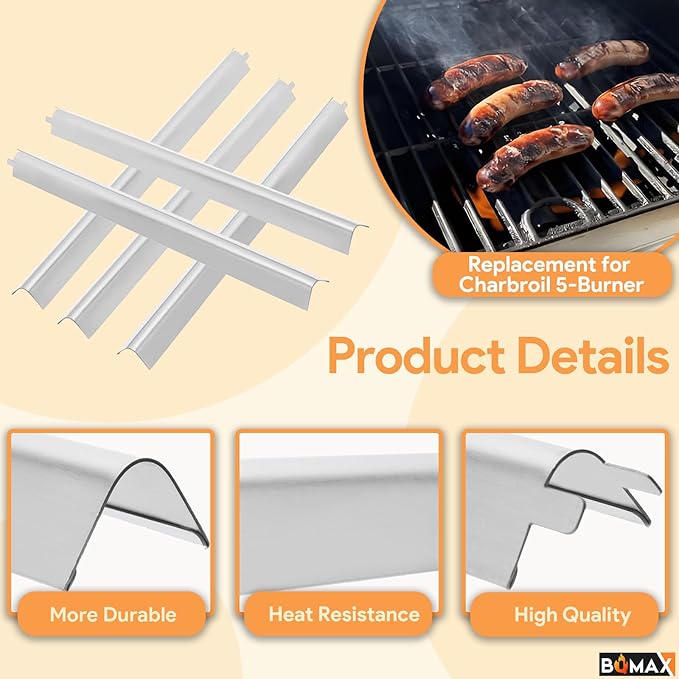 17 Inch Grill Grate & Heat Plate for Charbroil Performance 5 Burner Grill 463449021 463451022 463448021 463450022 463455021 G426-0005-W1, Cooking Grate for Charbroil Grill Replacement Parts 5 Burner