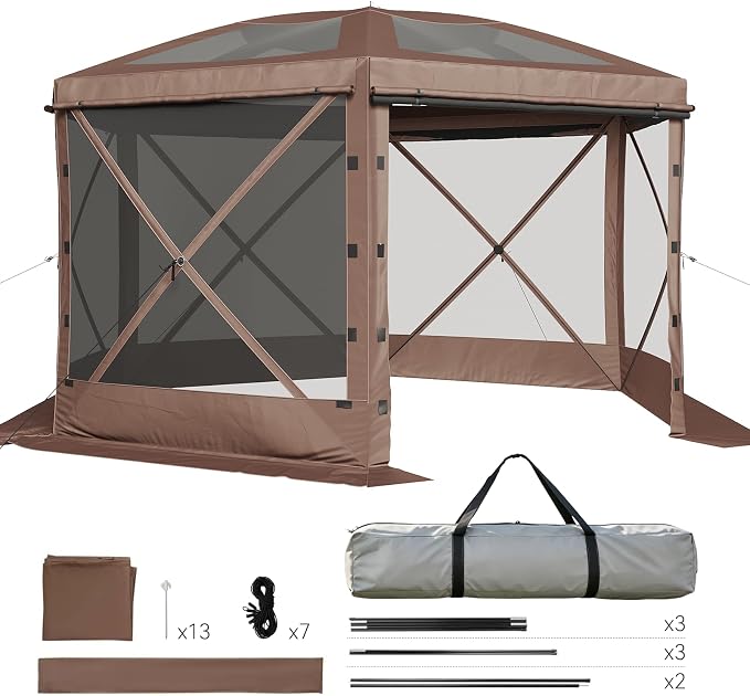 Aoxun 15x15ft Pop Up Canopy Tent, Screen Tent - Image 6