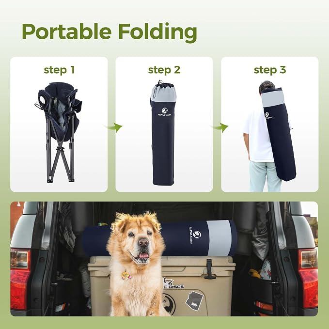 ALPHA CAMP Oversized Fully Padded Camping Chairs - Image 9