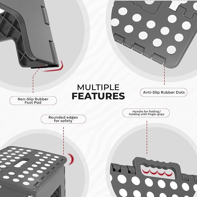 Utopia Home Folding Step Stool 9 Inch - Image 3
