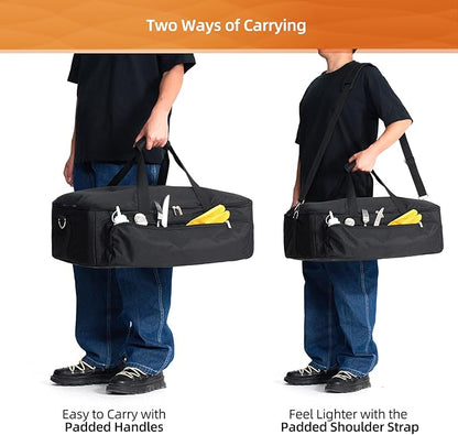 NOELIFE Carry Bag for Ooni Volt 12 Electric Pizza Oven - Portable Carrying Case with PE Foam Lining for Ooni Volt Accessories, Built-in Pockets, Suitable for Indoor & Outdoor Use (Bag Only)