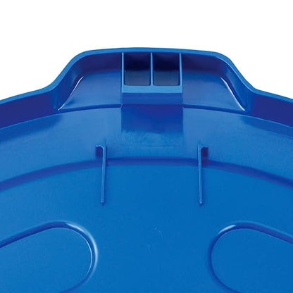 Global Industrial 55 Gallon Garbage Can Lid, Blue