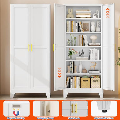GAIOUS 75''Tall Metal Garage Storage Cabinet, File Cabinet - Image 7