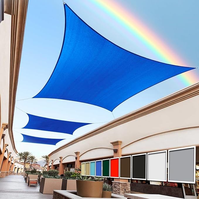Royal Shade 15' x 23' Blue Rectangle Square Sun Shade Sail Order to Make by RoyalShade