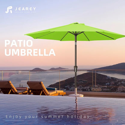 JEAREY 9FT Outdoor Patio Umbrella, Market Umbrella, Apple Green | Outdoor Table - Image 7