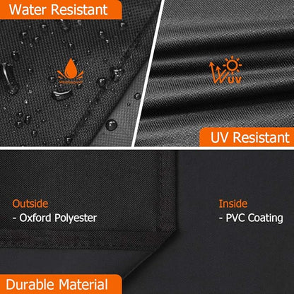 iCOVER 30 inch Smoker Cover for Masterbuilt - 21" L X 18" D X 33" H 600D Square Smokers Covers Water Proof Canvas Heavy Duty for 30-Inch Electric Vertical BBQ, Black, #G21611