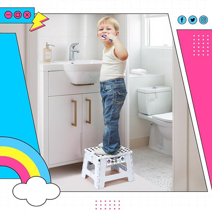 Delxo 9 Inch Kids Step Stool, 300 Lbs Folding Step Stool - Image 8