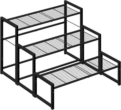 Simple Trending 3 Tier Metal Plant Stand Outdoor Indoor Waterproof, Stackable by SimpleTrending