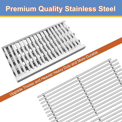 Stainless Steel DCS Radiant Tray with Ceramic Rod and Cooking Grid Grates Replacement Parts for DCS BFG-30G, BFGC-30G-L, BFGC-30G-N, BGA48-BQARL, BGA48-BQARN, 2 Pack Grill Heat Plates and Grill Grates