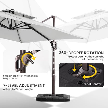 10x10 FT Outdoor Cantilever Patio Umbrella - Image 3