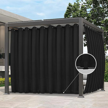 Easy-Going Outdoor Curtains for Patio 1 Panel, 150x108 inch, Weatherproof by Easy-Going