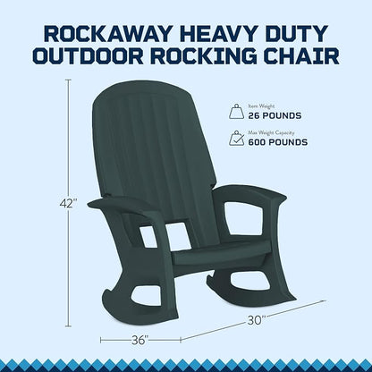 Rockaway Heavy Duty All Weather Patio or Deck Rocking Chair, and Patio - Image 3