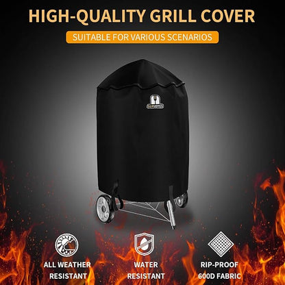 SUPJOYES Grill Cover for Weber Charcoal Kettle, 18 Inch BBQ Grill Covers, Heavy Duty Waterproof Barbecue Accessories