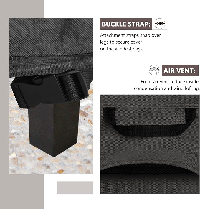 ULTCOVER Waterproof Vertical Electric Smoker Cover 40 inch for Most Square Gas Propane BBQ Smokers Size Upto 24W x 22D x 43H inch, Black
