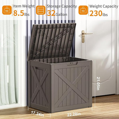 32 Gallon Deck Box, Waterproof Outdoor Storage Boxes - Image 6