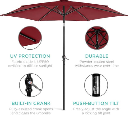 Best Choice Products 10ft Outdoor Patio Umbrella, Outdoor Table Umbrella - Image 5