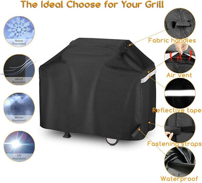 Utheer 60 Inch Grill Cover for Nexgrill 720-0830H 720-0888S 720-0888N 3, 4, 5 Burners Gas Grills, Dyna Glo DGF493PNP-D, for Weber Brinkmann CharBroil Jenn Air and More, Heavy Duty Waterproof