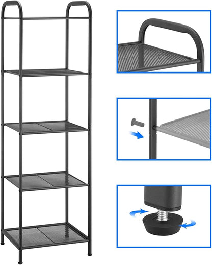 MAX Houser Storage Rack with Shelf, Industrial Style Extendable Plant Stand - Image 4