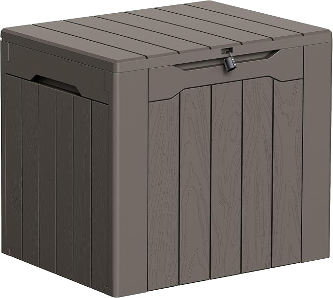 Greesum 33 Gallon Resin Deck Box All Weather Outdoor Storage Boxes, Outdoor Toys by BuynowfromGreesum