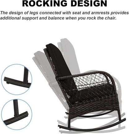 Patio Furniture Set Outdoor Rattan Chair Wicker Sofa Garden Conversation Bistro - Image 5