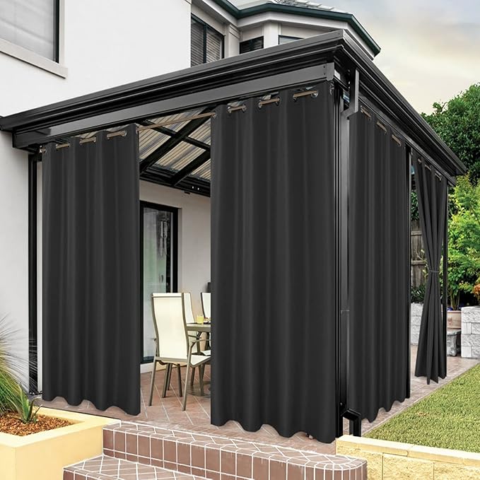 BONZER Outdoor Curtains for Patio Water Resistant Heavy Privacy | Light by Bonzer