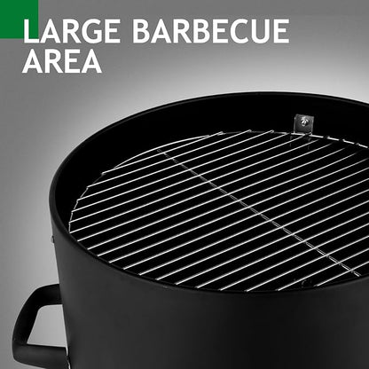4-Tier 3-in-1 Vertical Charcoal Grill, BBQ Charcoal Smoker with Built-in Thermometer, Air Vent, and Access Doors, Perfect for Camping, Picnics, Backyard BBQs, and Tailgating Parties
