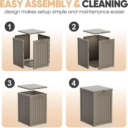56 Gal Waterproof Outdoor Storage Box UV Resistant Deck Box | Storage bench - Image 7