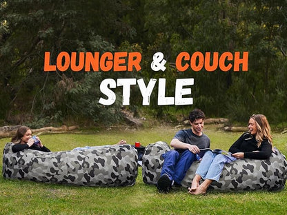 WEKAPO Inflatable Sun Lounger, Air Sofa, Hammock, Portable, Waterproof and Leak-Proof, Ideal for Backyard, Beach, Travel, Camping, Picnics and Music Festivals
