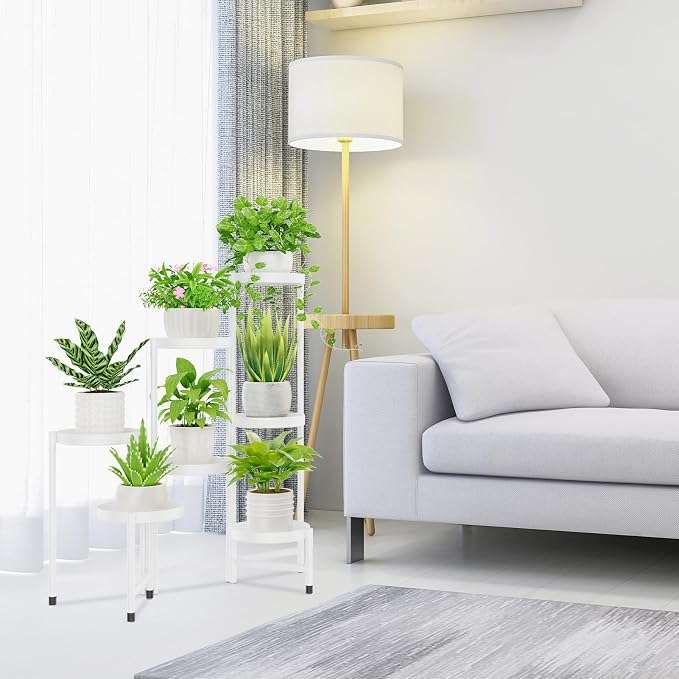 iDavosic.ly Plant Stand Indoor Outdoor, 8 Tier Metal Corner Shelf, Folding - Image 7