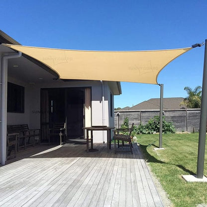 SUNNY GUARD Custom Size 8'x18' Sand Sun Shade Sail Rectangle UV Block Shade by SUNNYGUARD