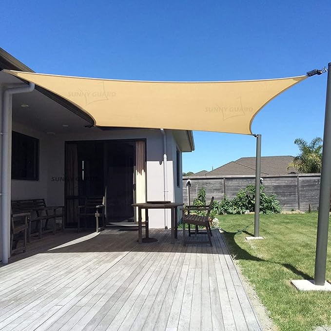 SUNNY GUARD Custom Size 16'x32' Rectangle Sand UV Block Sunshade by SUNNYGUARD