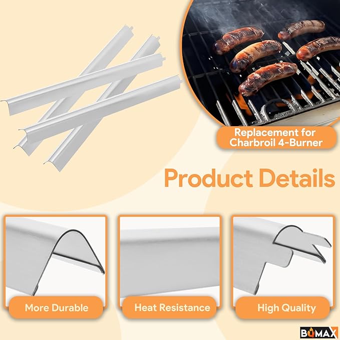 17 inch Grill Grate & Heat Plate for Charbroil Performance 4 Burner Grill 463354021 463365522 463352521 463366022 463351221 G426-0005-W1, Cooking Grate for Charbroil Grill Replacement Parts 4 Burner