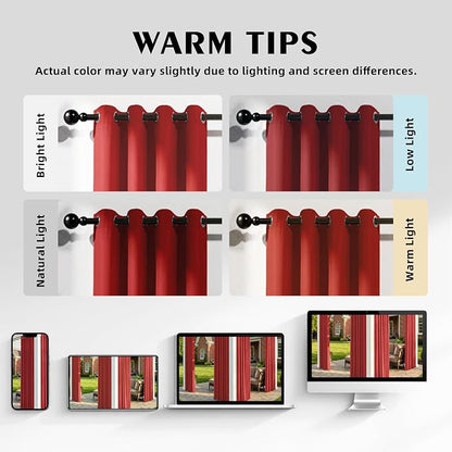 Set of 2 Outdoor Curtains for Patio Waterproof, Breathable Grommet Panels for - Image 5