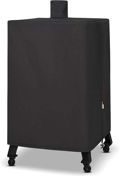 Arcedo Vertical Smoker Cover Compatible with Pit Boss Copperhead 4, 5, 7 Series, PBV4PS2, PBV4NX, Pro 4-Series, Heavy Duty Waterproof Outdoor Wood Pellet Grill Cover for PB 73550, Black