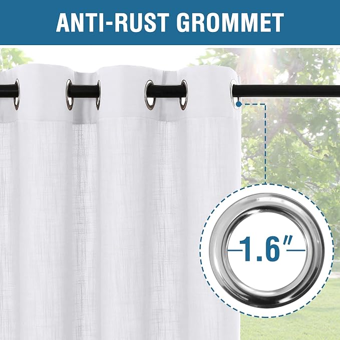 H.VERSAILTEX Indoor Outdoor Curtain Linen Look - Image 4