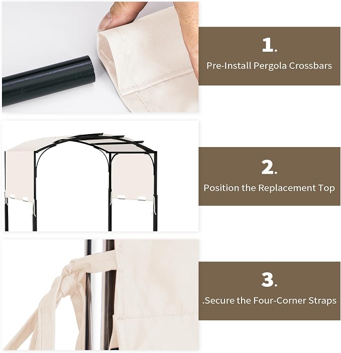 85"x 208" Universal Pergola Shade Cover, Garden Shade Replacement - Image 4