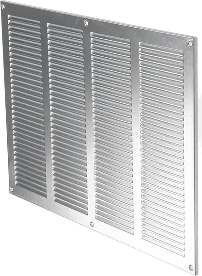 Repa Market Air Vent Cover 16x12 Inch (Outer Dimensions) Galvanized Steel Louvered Grill Cover with Mesh Screen/Wall or Ceiling Vent/HVAC Register for Indoor and Outdoor Ventilation