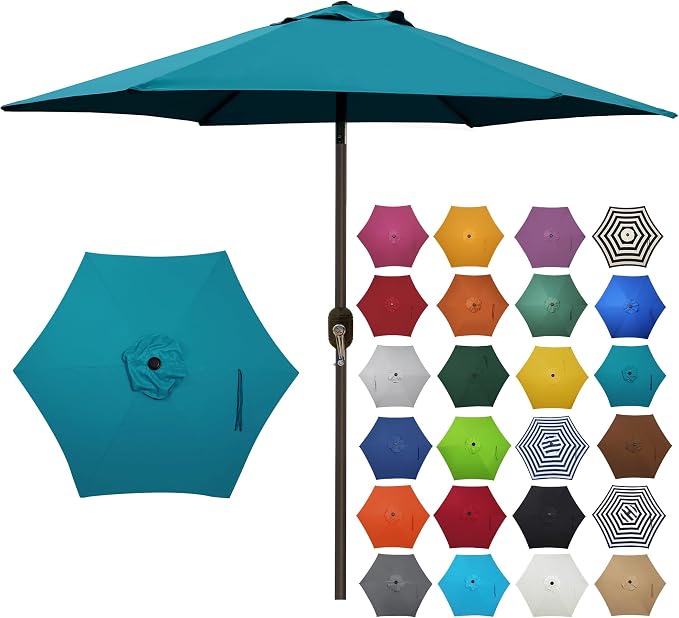 7.5 ft Patio Umbrella, Yard Umbrella, Outdoor Market Umbrella by Blissun