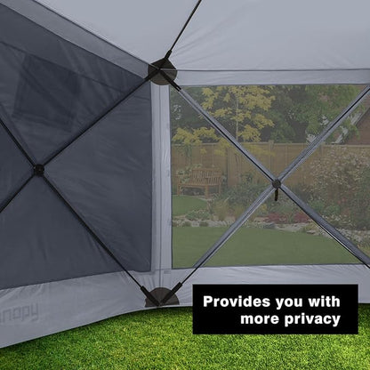 MASTERCANOPY Wind Screen Side Panel with Window for 10x10 Escape Screen Shelter Canopy Tent - Weatherproof, UV Resistant Sun Shade Attachment Accessory (Coffee Brown, 1 Pack)