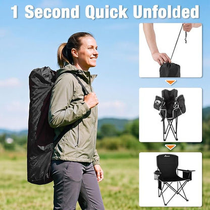 Lightweight 2Pcs Camping Chairs - Image 6