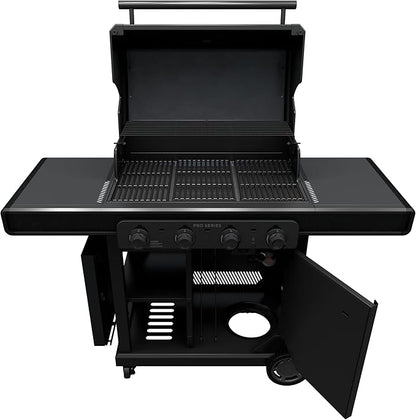 Charbroil Pro Series with Amplifire Infrared Technology 4-Burner Propane Gas Grill and Griddle Cabinet, Black - 463279224